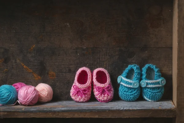 Crochet Baby Booties — Stock Photo, Image