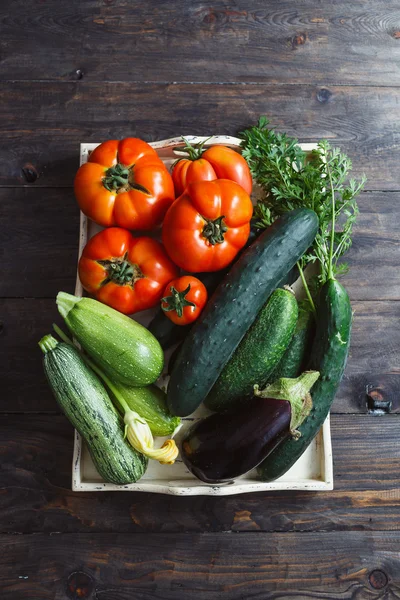 Свіжі органічні домашні овочі Стокова Картинка