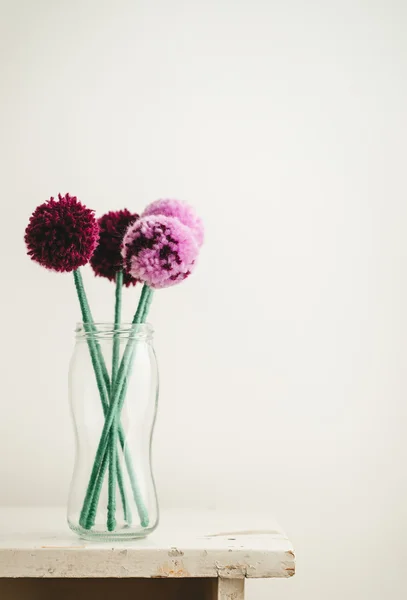 Pom Pom Flores Buquê — Fotografia de Stock