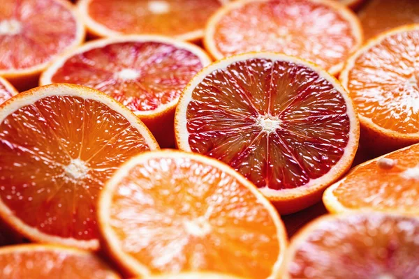 Naranjas Sangre Rodajas Cerca — Foto de Stock