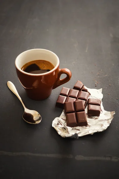 Café e chocolate — Fotografia de Stock