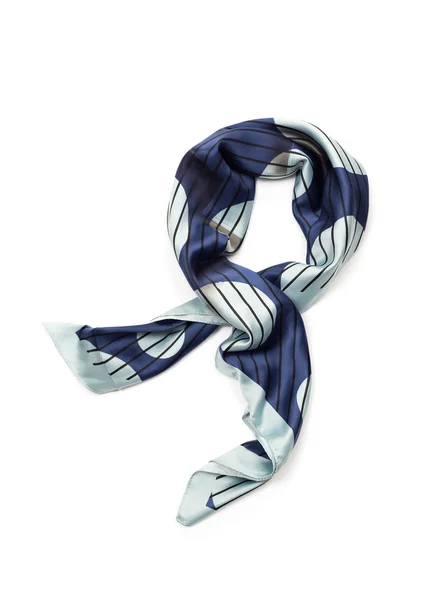 Blauwe zijden sjaal — Stockfoto