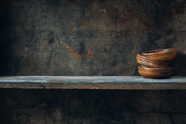 Cuencos de madera viejos — Foto de Stock