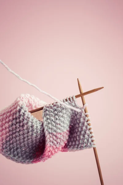 Aiguilles à tricoter Fermer — Photo