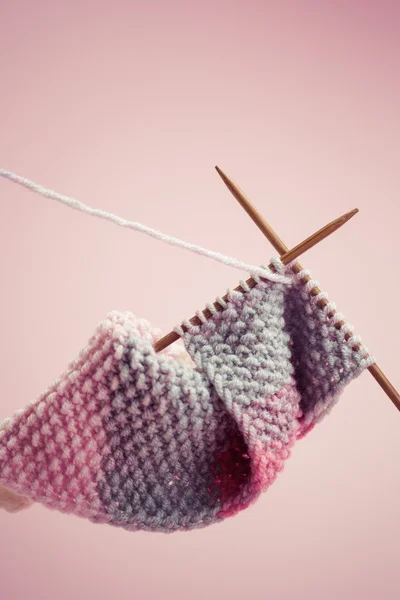 Andrele de tricotat Închide — Fotografie, imagine de stoc