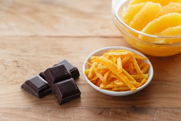 Scorza d'arancia e cioccolato — Foto Stock