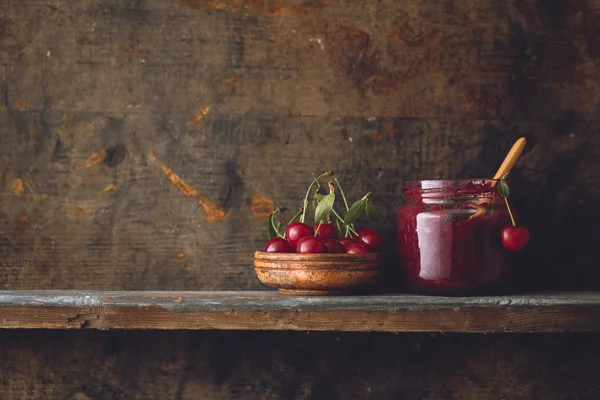 Sour Cherry Jam — Stock Photo, Image