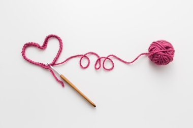 Love Crochet on white clipart