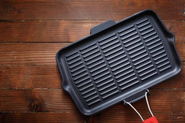 Cast iron grill pan — Stockfoto