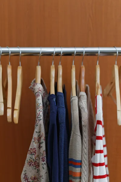 Clothes Racks with clothes — Stock Photo, Image