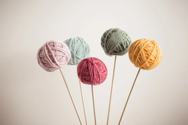 Multicolor balls of yarn — Stock Photo, Image