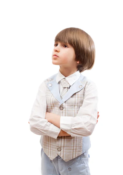 Small boy with crossed arms — Stock Photo, Image