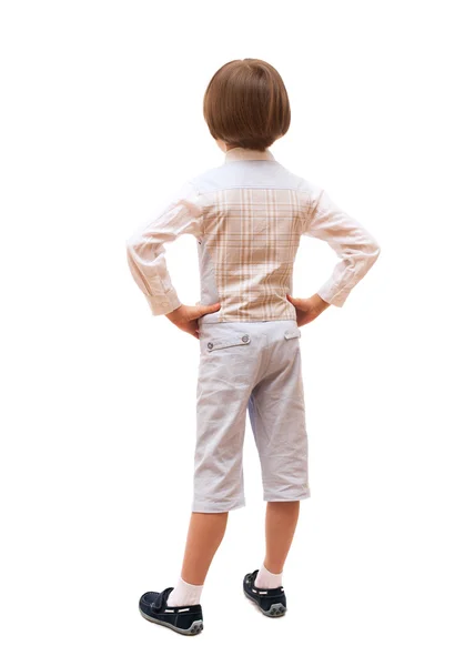 Boy's back in full length — Stock Photo, Image