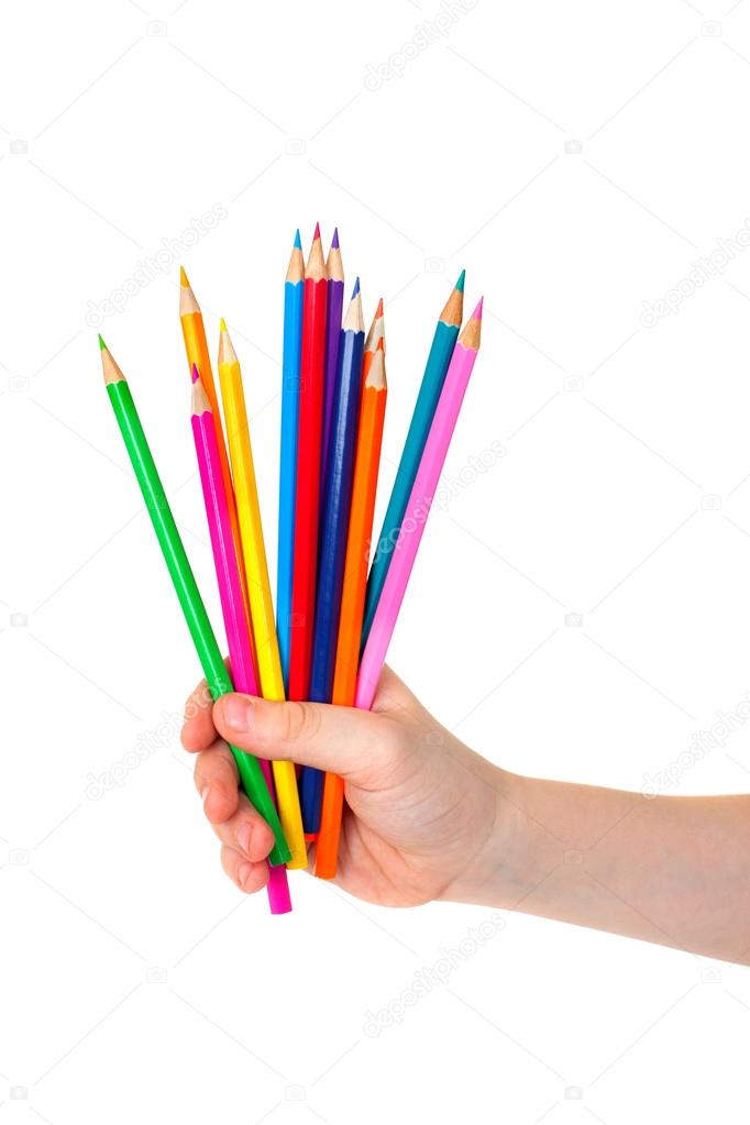 set of colorful pencils