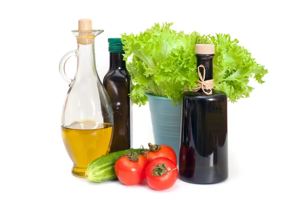 Olive oil bottles set — Stock Photo, Image