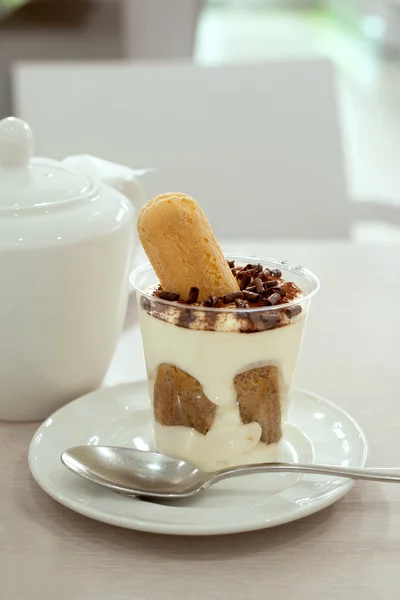 Finom tiramisu desszert — Stock Fotó