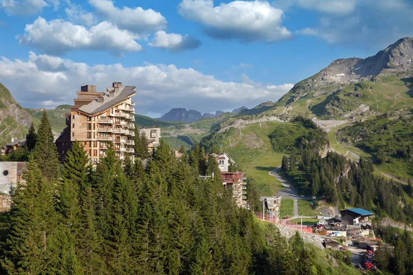 Лижної станції Avoriaz — стокове фото