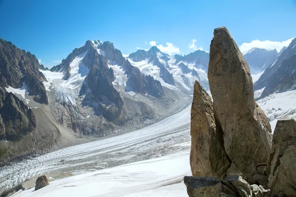Buzul Mont Blanc massif içinde — Stok fotoğraf