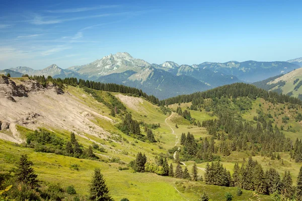 Sommaren bergen i franska Alperna — Stockfoto