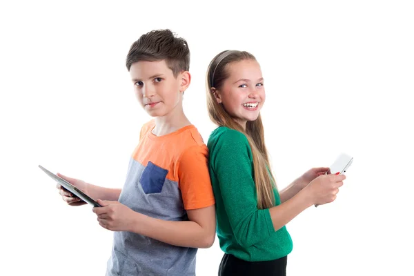 Happy boy and girl — Stock Photo, Image