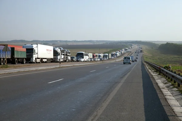 "Don" yolu üzerinde trafik sıkışıklığı — Stok fotoğraf