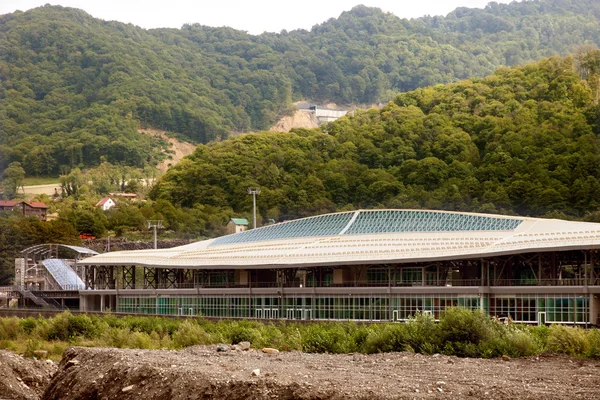 Construction of railroad station in Sochi — Stock Photo, Image