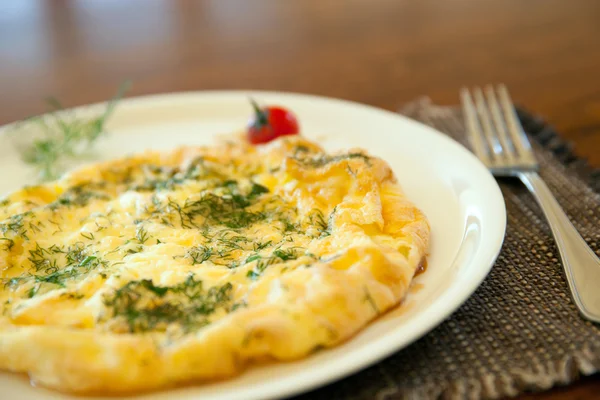 Omelet with fennel — Stock Photo, Image