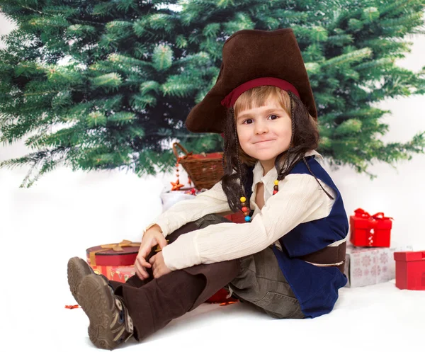 Small boy in dress of pirate — Stock Photo, Image