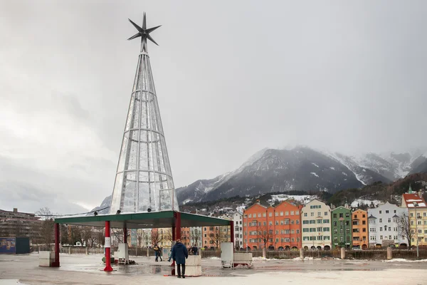 Boże Narodzenie instalacji w mieście Innsbruck — Zdjęcie stockowe