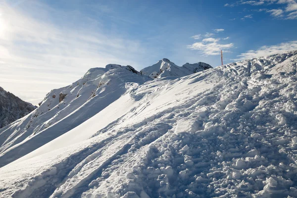 Вид на горы в Альпах — стоковое фото