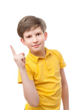 Parmak sallayarak çocuk portresi