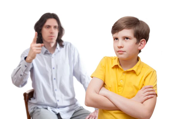 Conflict between father and his son — Stock Photo, Image