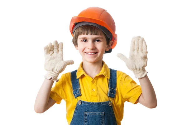 Bouw werknemer jongen — Stockfoto