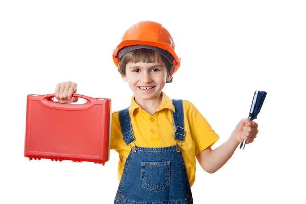 Bouw werknemer jongen — Stockfoto