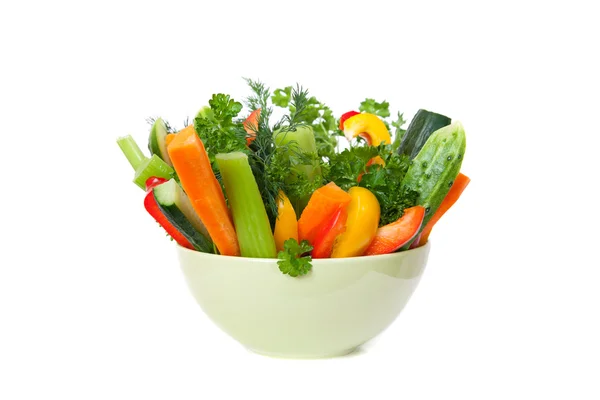 Verse groenten in kom — Stockfoto