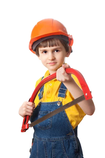 Construction worker boy — Stock Photo, Image