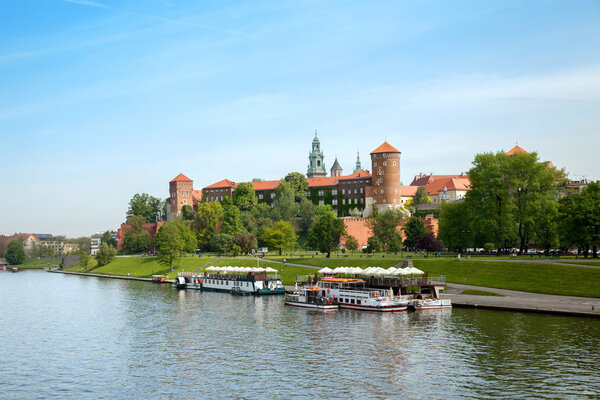 Wawel castle from the Vistula river