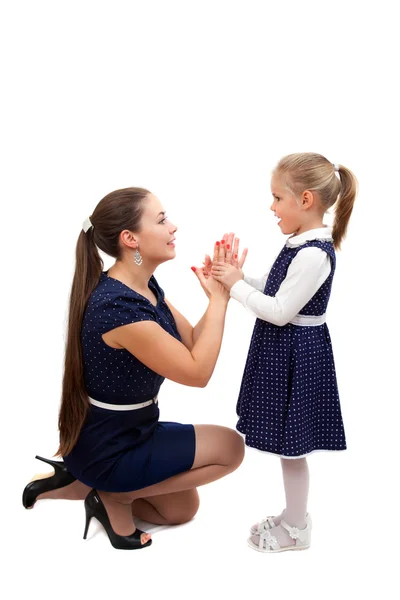 Moeder speelt met dochter — Stockfoto