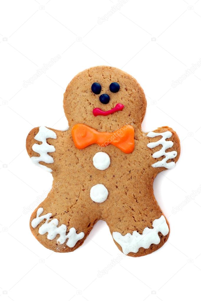 Gingerbread man with bow tie