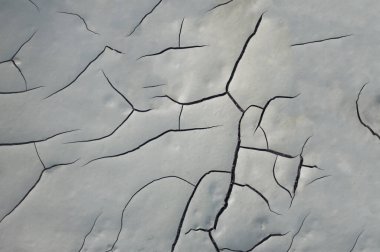 doku kurumuş su birikintisi ve çatlamış kuru zemin