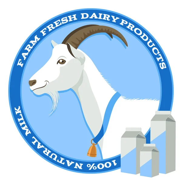 Keçi ve süt paket etiket