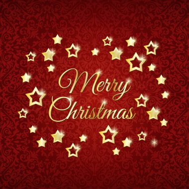 kırmızı bir arka plan üzerinde Noel yıldız