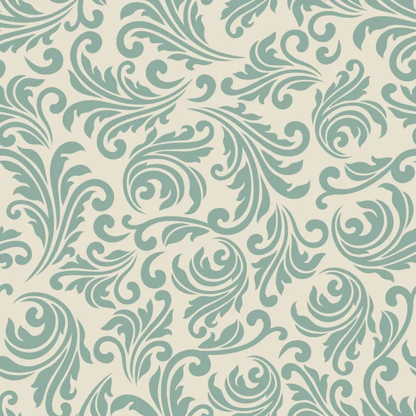 Modèle baroque bleu et beige — Image vectorielle