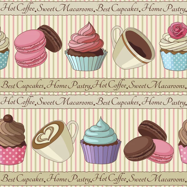 Kek ve kahve desen, açık sarı