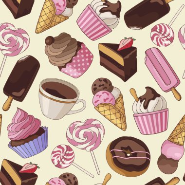 Tatlı desen, açık sarı