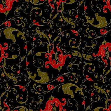 Floral seamless in a folk style