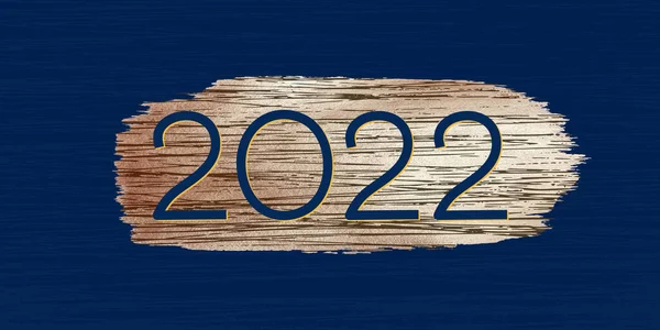 Moderno Sfondo Astratto Blu Scuro Con Numeri 2022 Uno Sfondo — Vettoriale Stock