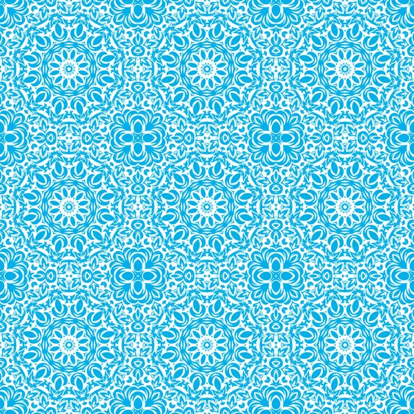 Mandalalı açık mavi, pürüzsüz bir desen. Mandala Arkaplan.