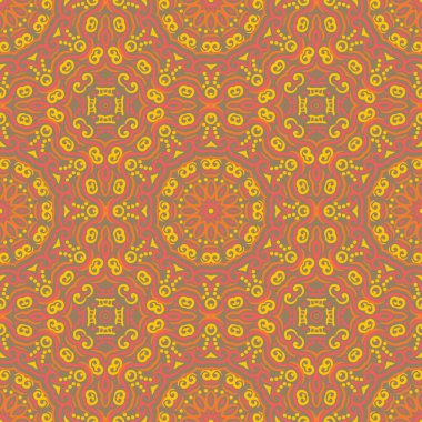 Renkli renksiz mandala tasarımı. Geometrik oryantal çiçek desenli arka plan.