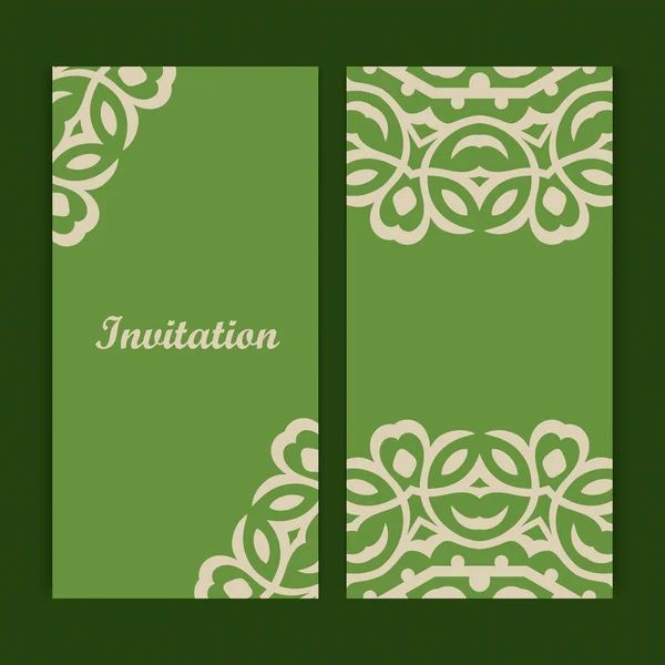 Mandala Carte Invitation Design Floral Modèle Carte Design Ornate Date — Image vectorielle